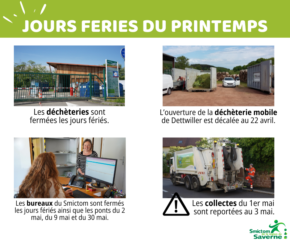 Infos SMICTOM fériés 2025